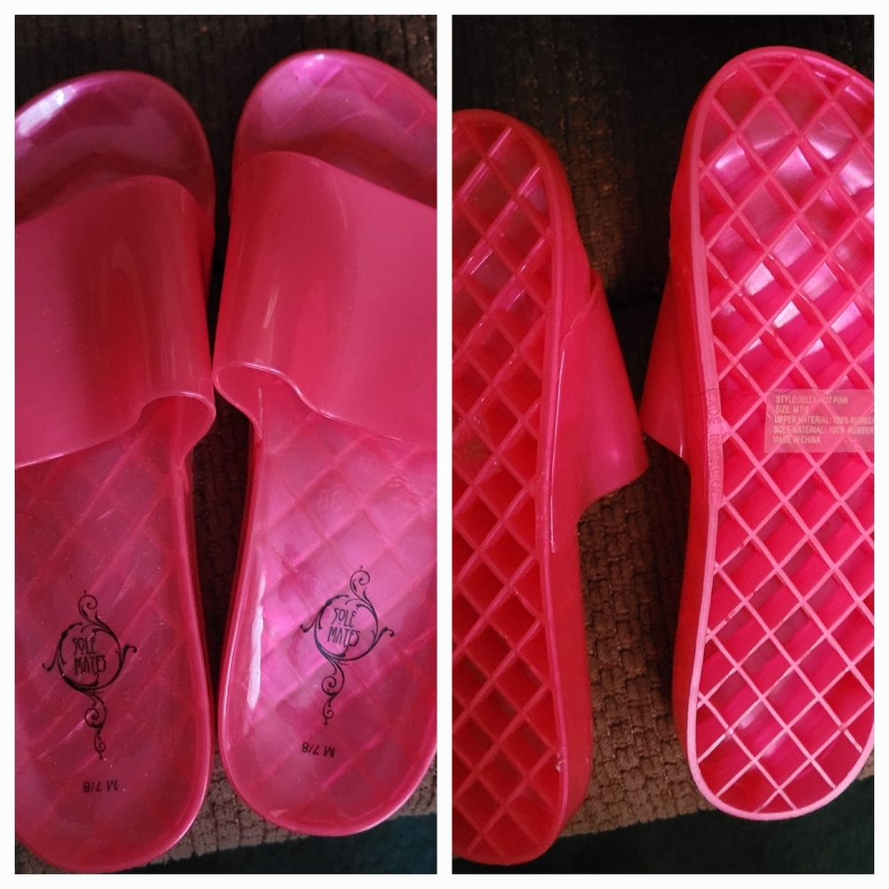 JELLY PINK SLIDES